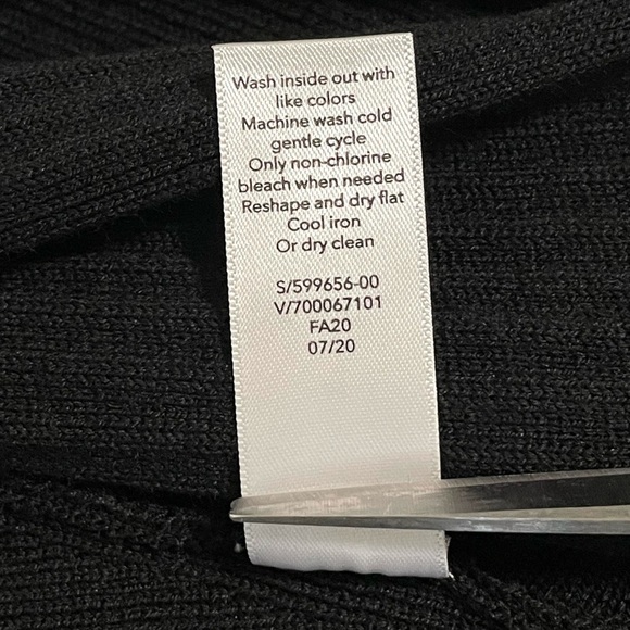 Athleta Solstice Wrap Wool Blend Open Front Cardigan Sweater Black Medium - Picture 14 of 14